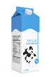 Milk Carton Box. 3d Rendering