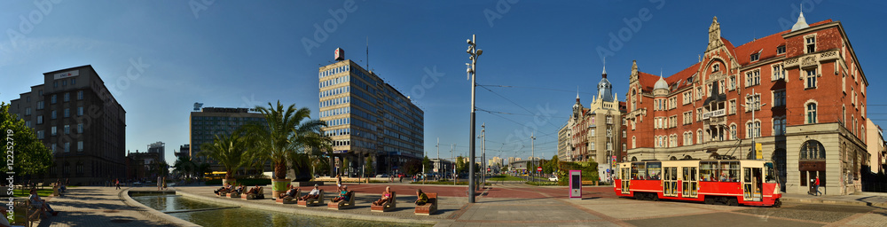 Obraz na płótnie Katowice - Silesian Museum & Main Square w salonie