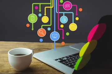 Poster - laptop with graphic