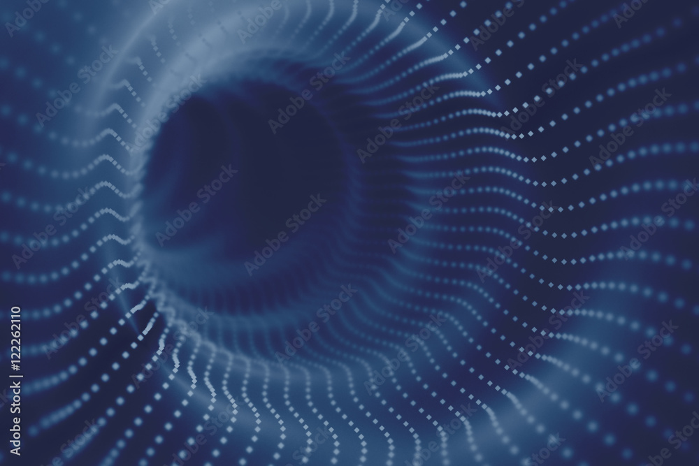 3D illustration of a wormhole or Einstein Rosen bridge is a ...