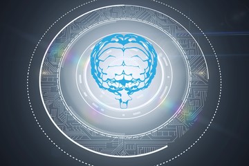 Poster - Image of brain with graphics 