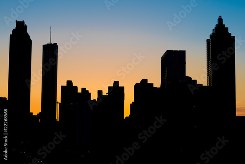 Zdjęcie XXL Downtown Atlanta o zachodzie słońca