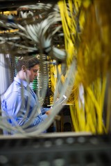 Aufkleber - Technician using digital tablet