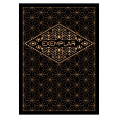 Wall Mural - Vintage Luxury Antique Art Deco Monochrome Gold Flourishes frame. Ornamental Greeting Card Vector Template. Background cover. Title page.