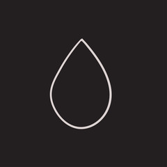 Canvas Print - Water drop sketch icon.