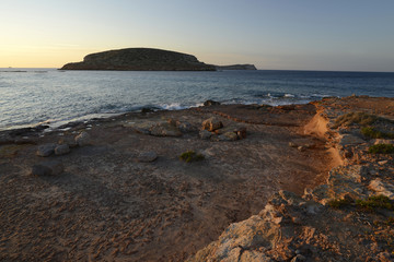 Canvas Print - Illa des Bosc - vorgelagerte Insel von Ibiza