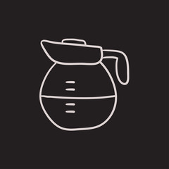 Sticker - Carafe sketch icon.