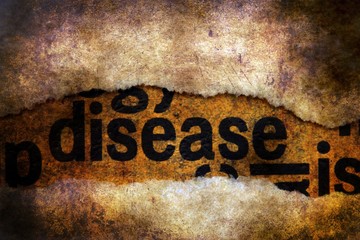 Wall Mural - Disease text on grunge background