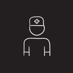 Poster - Nurse sketch icon.