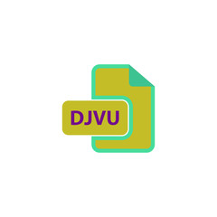 Fototapete - DJVU Icon Vector