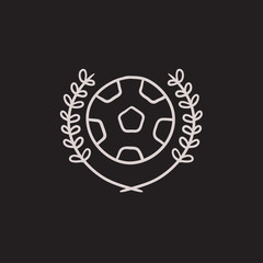 Canvas Print - Soccer badge sketch icon.