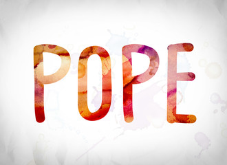 Sticker - Pope Concept Watercolor Word Art