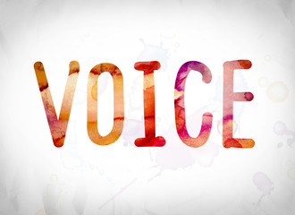 Poster - Voice Concept Watercolor Word Art