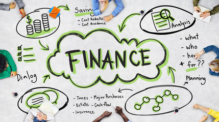 Sticker - Finance Earnings Wealth Invest Asset Concept