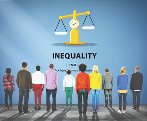 Canvas Print - Inequality Difference Diversity Imbalance Racism Concept