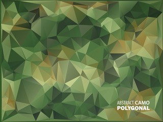 Wall Mural - Army Military. Camouflage Background. Made of Geometric Triangles Shapes.  Vector illustration. polygonal style.