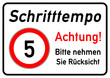 ks139 Kombi-Schild - Parkplatz - Schritttempo - Achtung - Bitte nehmen Sie Rücksicht - 5 km/h - DIN A1 A2 A3 Poster XXL - weiss g4731