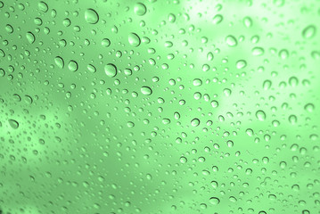  Drops of water on glass