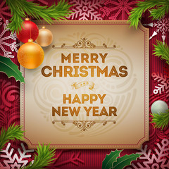 Wall Mural - Christmas Greeting Design