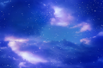 Wall Mural - night sky with stars.