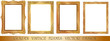 gold frame, Vector set of gold decorative horizontal floral elements, corners, borders, frame