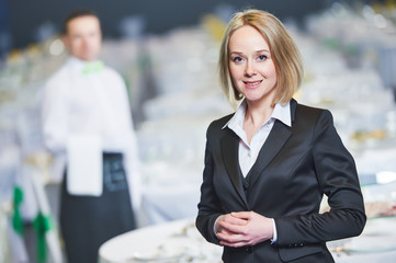 Wall Mural - Catering service. Restaurant manager portrait