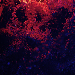 Poster - Abstract Colorful Cube Particles Background - 3D illustration
