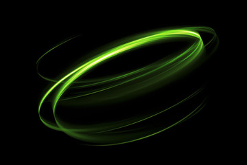 Wall Mural - Glow swirl light effect. Circular lens flare. Abstract rotational lines. Power energy element. Space for message.