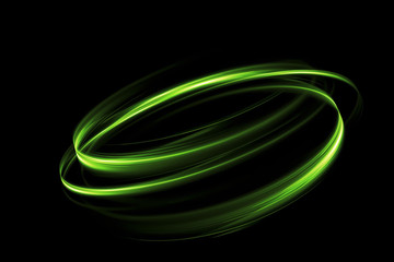 Wall Mural - Glow swirl light effect. Circular lens flare. Abstract rotational lines. Power energy element. Space for message.
