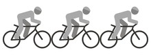 Cyclist, Team, Race, Vector Icon