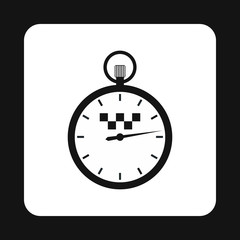 Poster - Speedometer in taxi icon in simple style isolated on white background. Car symbol