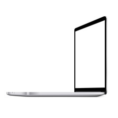 Aufkleber - mock up personal laptop computer perspective view on white background