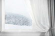 © Africa Studio - Modern residential window with snow landscape