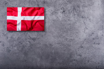 Poster - Flags of the Denmark on concrete background.