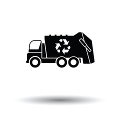 Wall Mural - Garbage car recycle icon