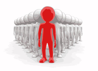 Poster - Human character. Image with clipping path.