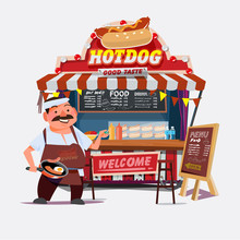 Hot Dog Vendor Free Stock Photo - Public Domain Pictures