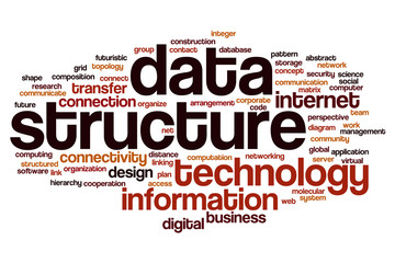 Canvas Print - Data structure word cloud