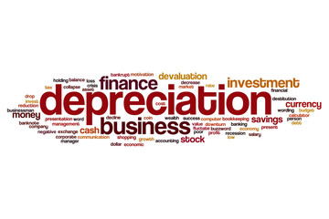 Wall Mural - Depreciation word cloud