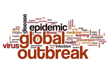 Poster - Global outbreak word cloud