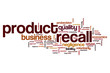 Product recall word cloud