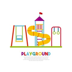 beautiful children playground icon vector illustration design