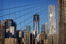 New York Skyscrapers From The Brooklyn Bridge