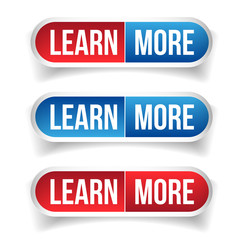 Poster - Learn more button vector set