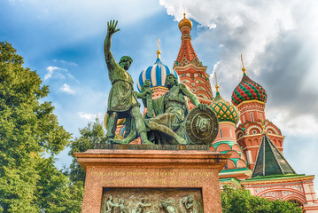 Saint Basil's Cathedral on Red Square in Moscow, Russia