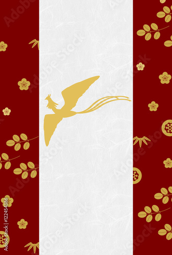 鳳凰のシルエット 飛翔 和紙 和柄 赤 Adobe Stock でこのストックイラストを購入して 類似のイラストをさらに検索 Adobe Stock