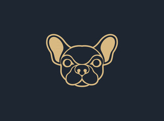 Canvas Print - Dog logo vector icon design template