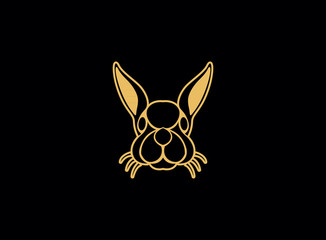 Poster - rabbit logo vector icon design template