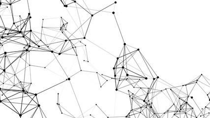 Poster - Abstract technology futuristic network - fantasy plexus background. 3D rendering