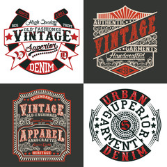 Poster - set of tee shirt print designs